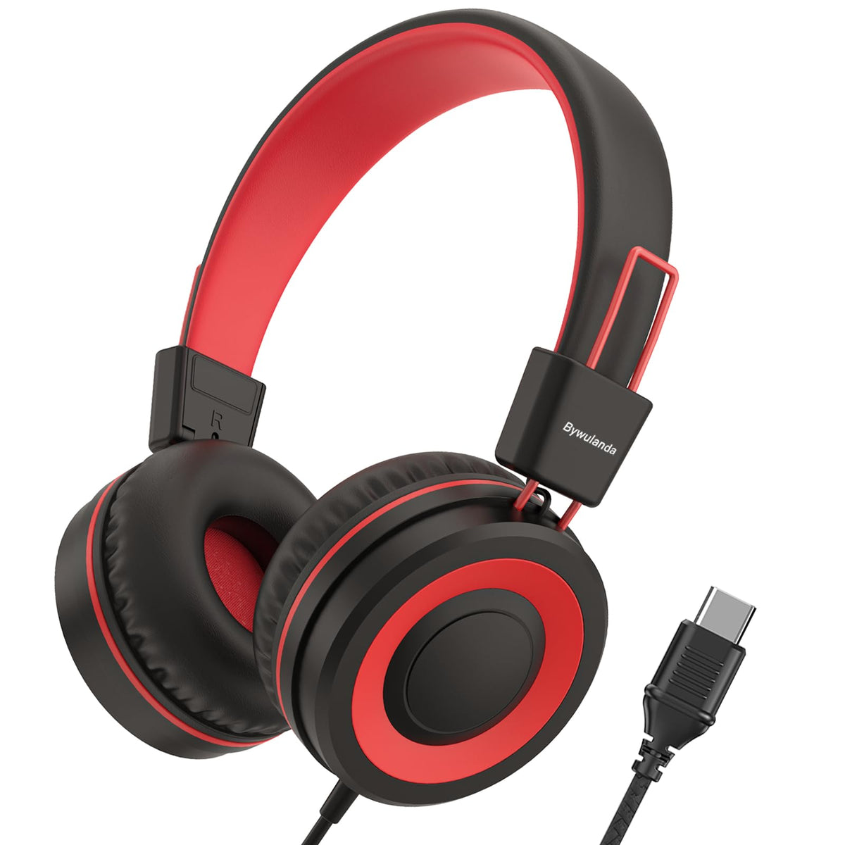 Bywulanda Upgrade USB-C Kids Headphones packaging ready for back-to-school use.