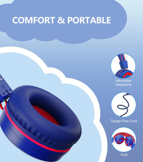 Bywulanda USB-C kids headphones ideal for school and travel