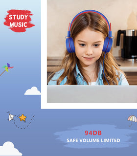 Bywulanda USB-C kids headphones soft earmuffs for comfortable wear during lessons