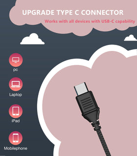 Bywulanda USB-C connector highlights plug-and-play compatibility.