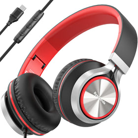 Bywulanda USB-C headphones front view for immersive listening on the go
