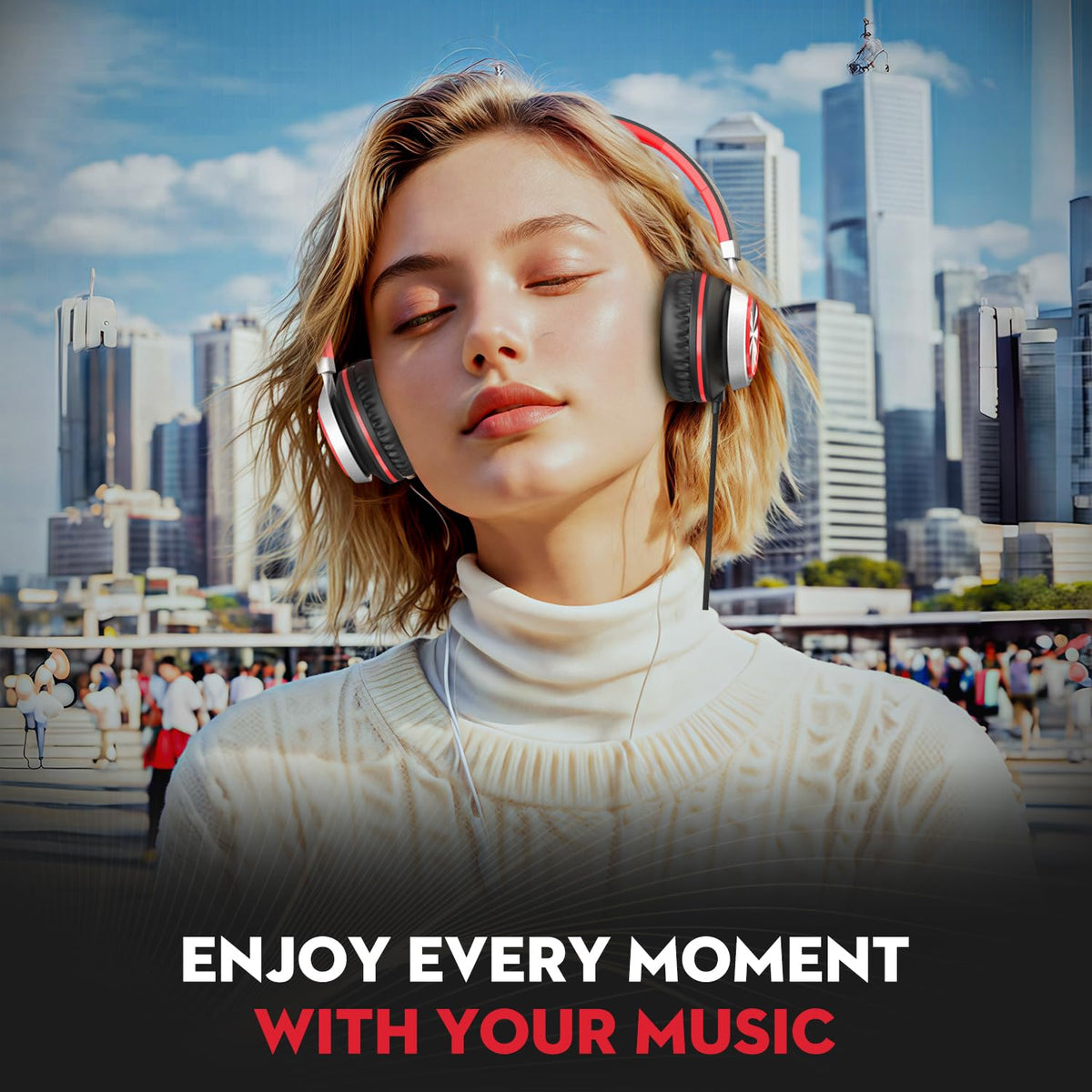 Bywulanda USB-C headphones in use with a smartphone for hands-free calls