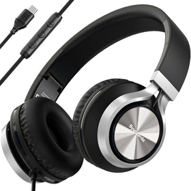 Bywulanda USB-C headphones full view with over-ear design for comfortable listening
