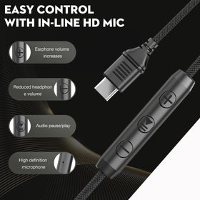 Bywulanda USB-C headphones in use for calls and music playback