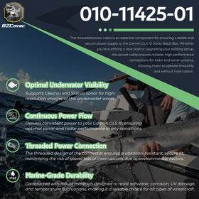 Bzcovac GPSMAP MFD compatible cable maintains consistent 12–24V input at sea.