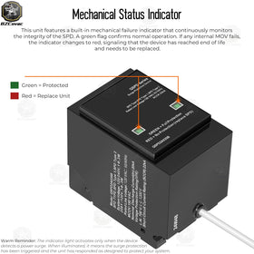 Bzcovac installed in Siemens load center demonstrating full-panel protection benefit