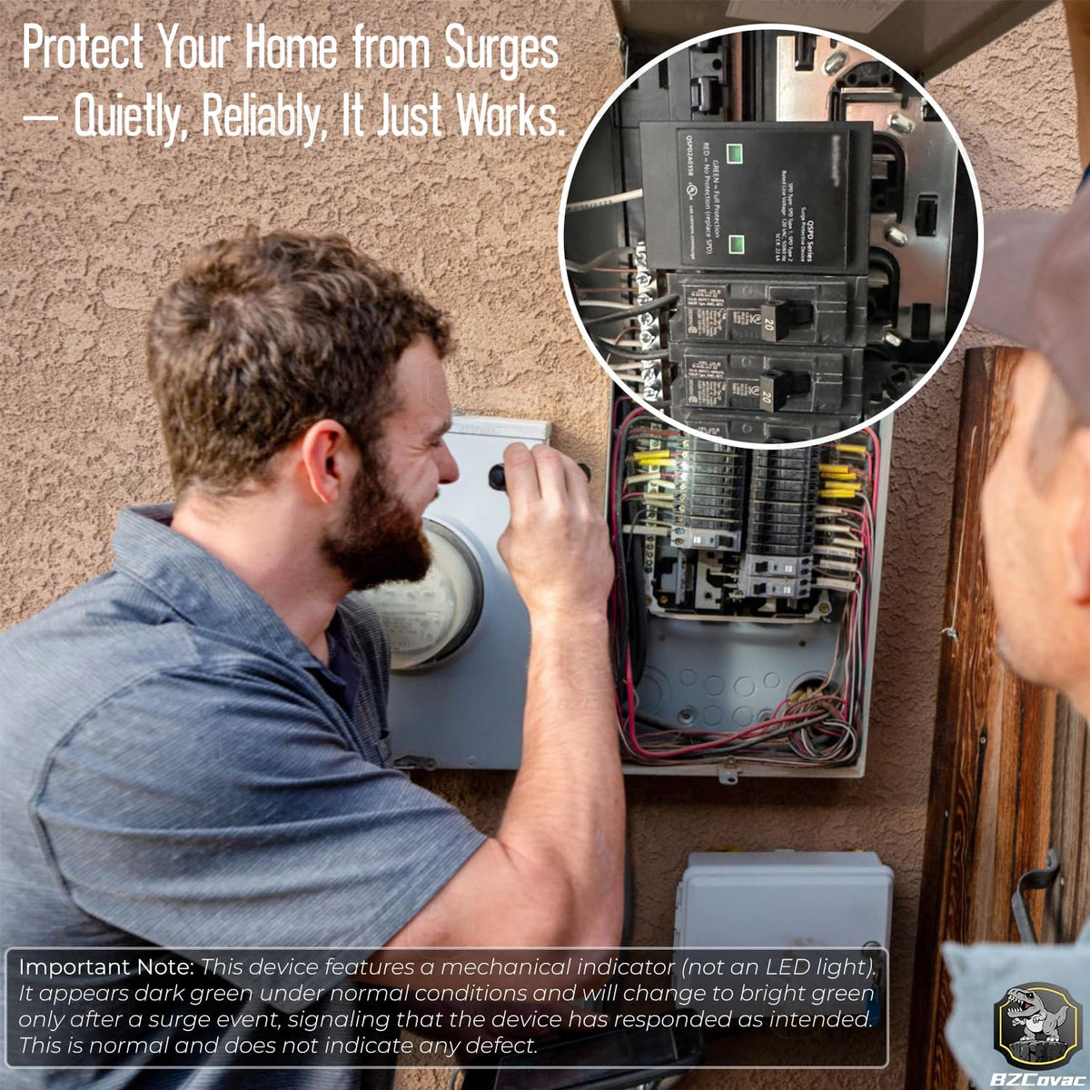 Bzcovac side mount detail highlighting bolt-on design and space-saving installation benefit