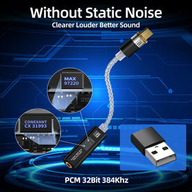 BZINK dual DAC CX31993 and MAX97220 enable high-fidelity 32bit/384kHz playback.