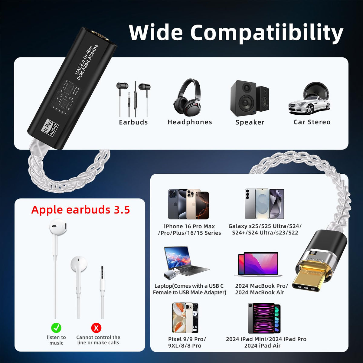 BZINK plug-and-play design for gaming and media without drivers.