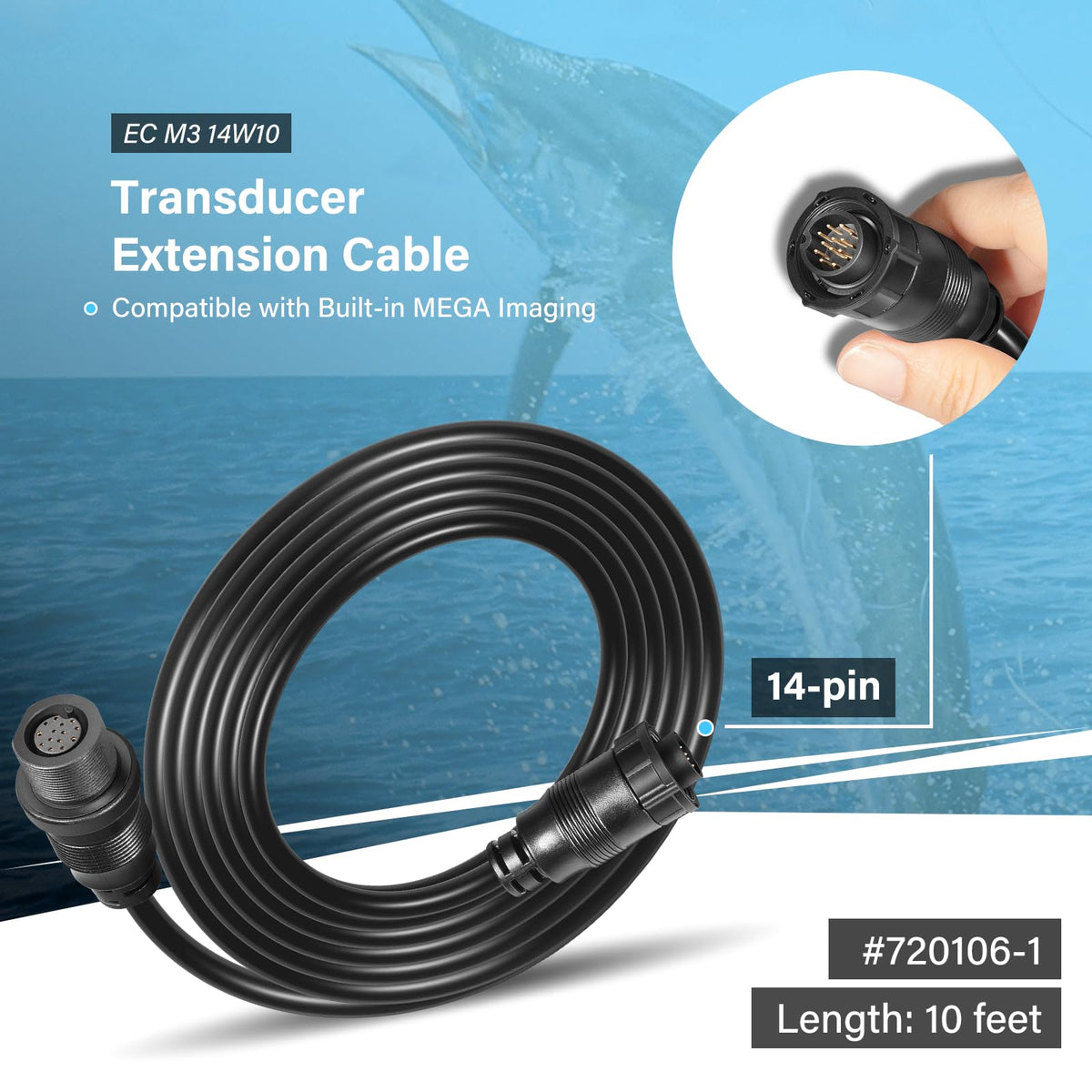 Bzumperyz 720106-1 enables compatibility with APEX XPLORE SOLIX and ONIX fish finders.