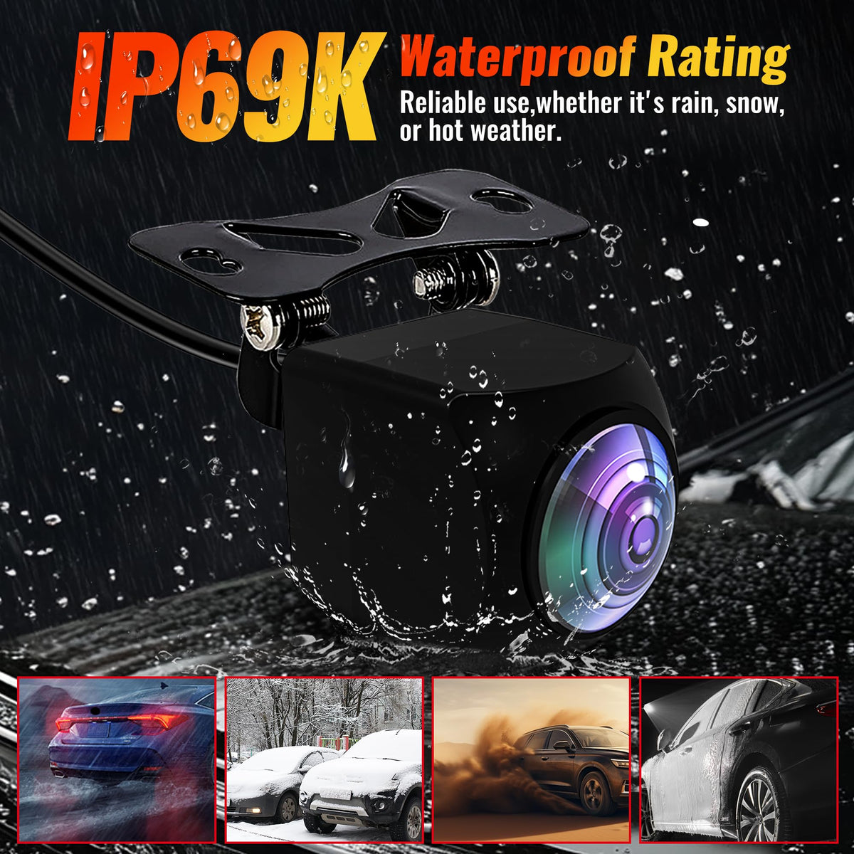 Bzuyrt backup camera with night vision for clear visibility in low light.