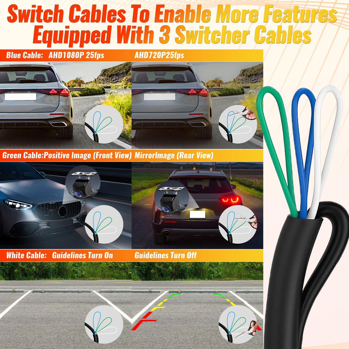 Bzuyrt universal parking camera aids precise reversing for vehicles.
