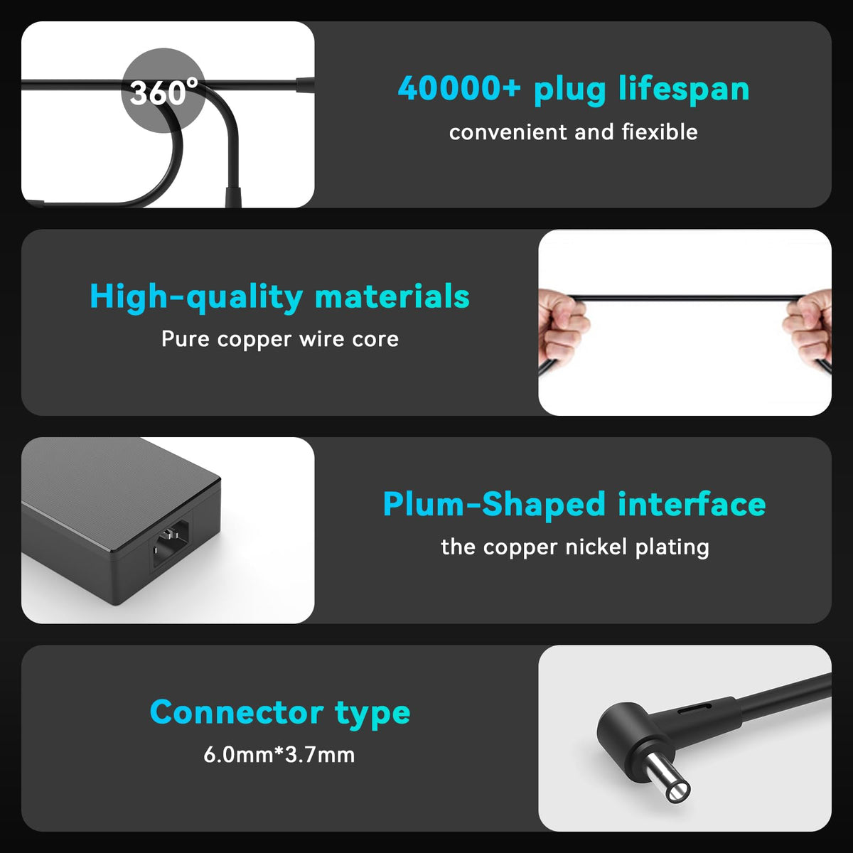 Bzylon adapter next to a laptop for size comparison and convenient portability
