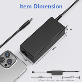 Bzylon 65W Dell adapter with included cord for plug-and-play charging.