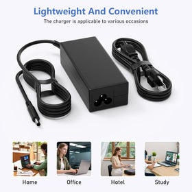 Bzylon 65W Dell adapter packaging, compact box for safe shipping.