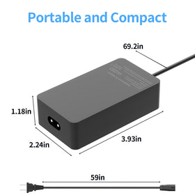 Bzylon 65W Surface Pro charger with safety protections for reliable, cool operation.