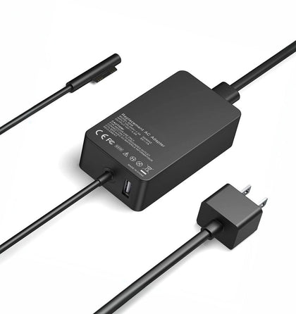 Bzylon 65W Surface Pro charger shows universal compatibility across multiple Surface models.