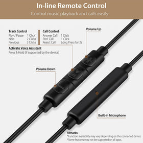 C G CHANGEEK earbuds beside smartphone illustrating USB-C compatibility and scale