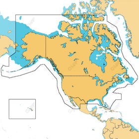 C-MAP Discover North America Lakes map card cover for wide on-water navigation planning