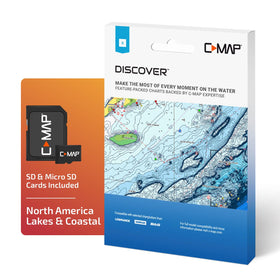 C-MAP Discover North America Lakes vector detail aids precise charting on water