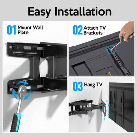 C-MOUNTS included installation hardware and manual showing organized parts benefit of easy setup