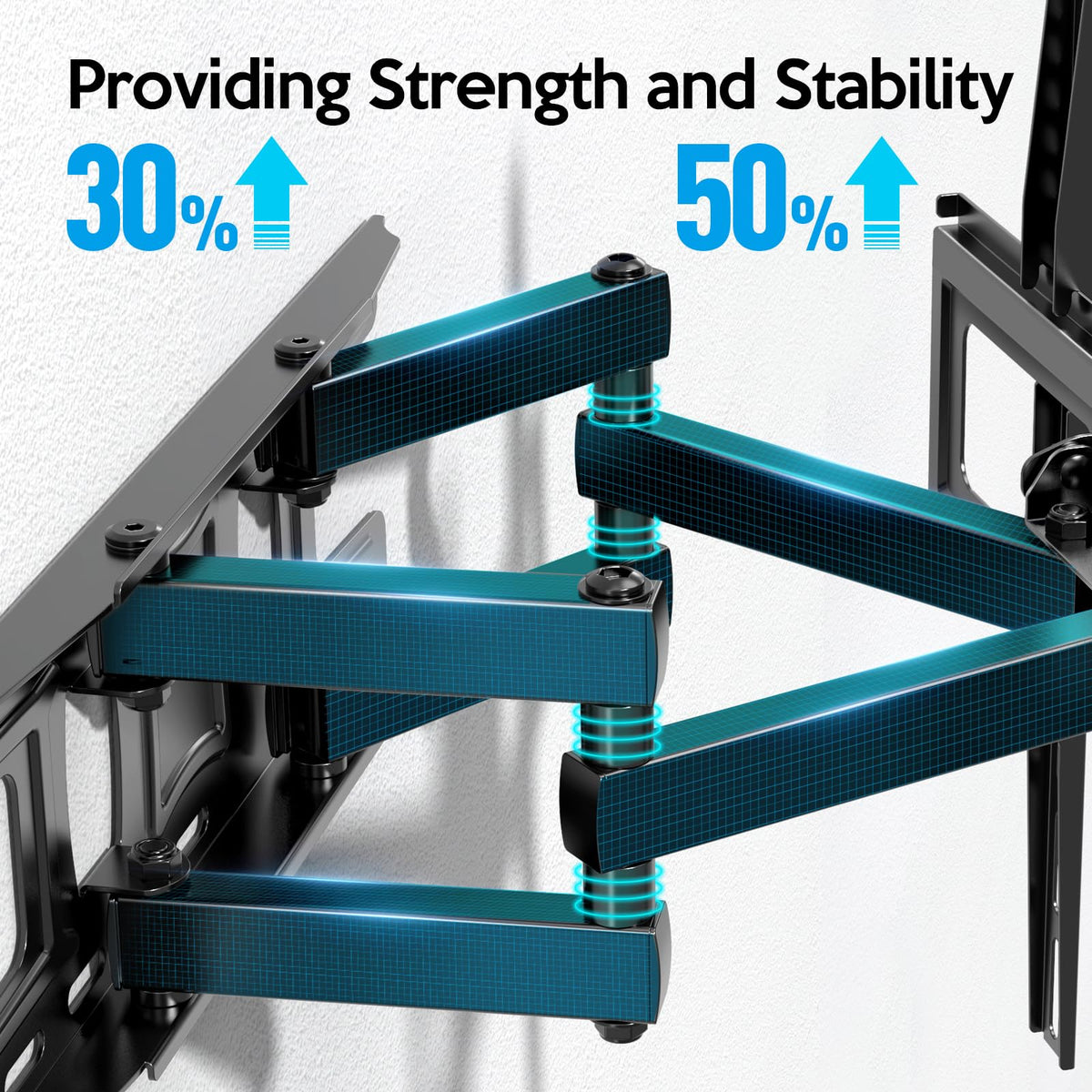 C-MOUNTS TV tilted downward demonstrating angle adjustment benefit of reduced glare