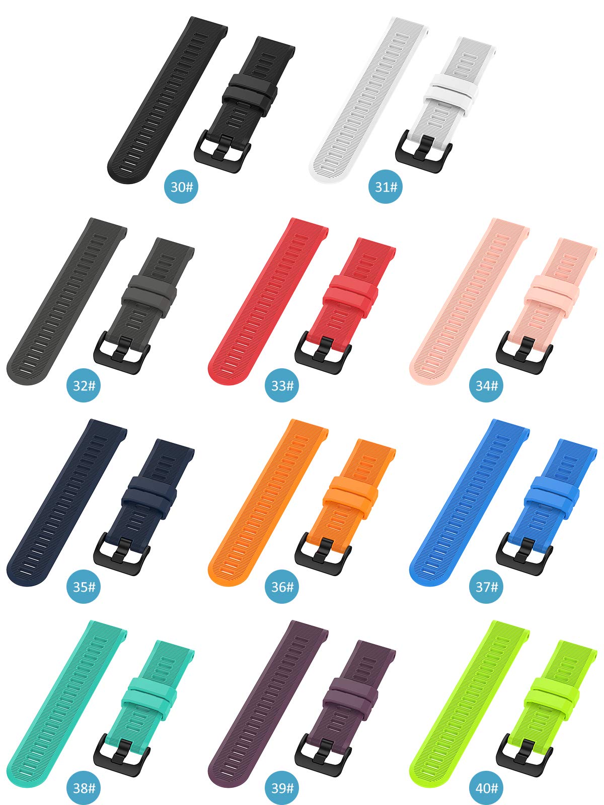 C2D JOY black silicone strap with secure lug fit.