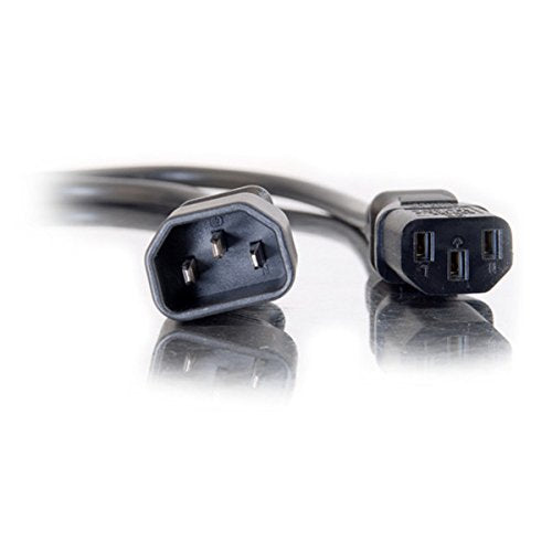 C2G 20941 black 15-foot extension cord ideal for expanding outlets and reducing transformer blocking.