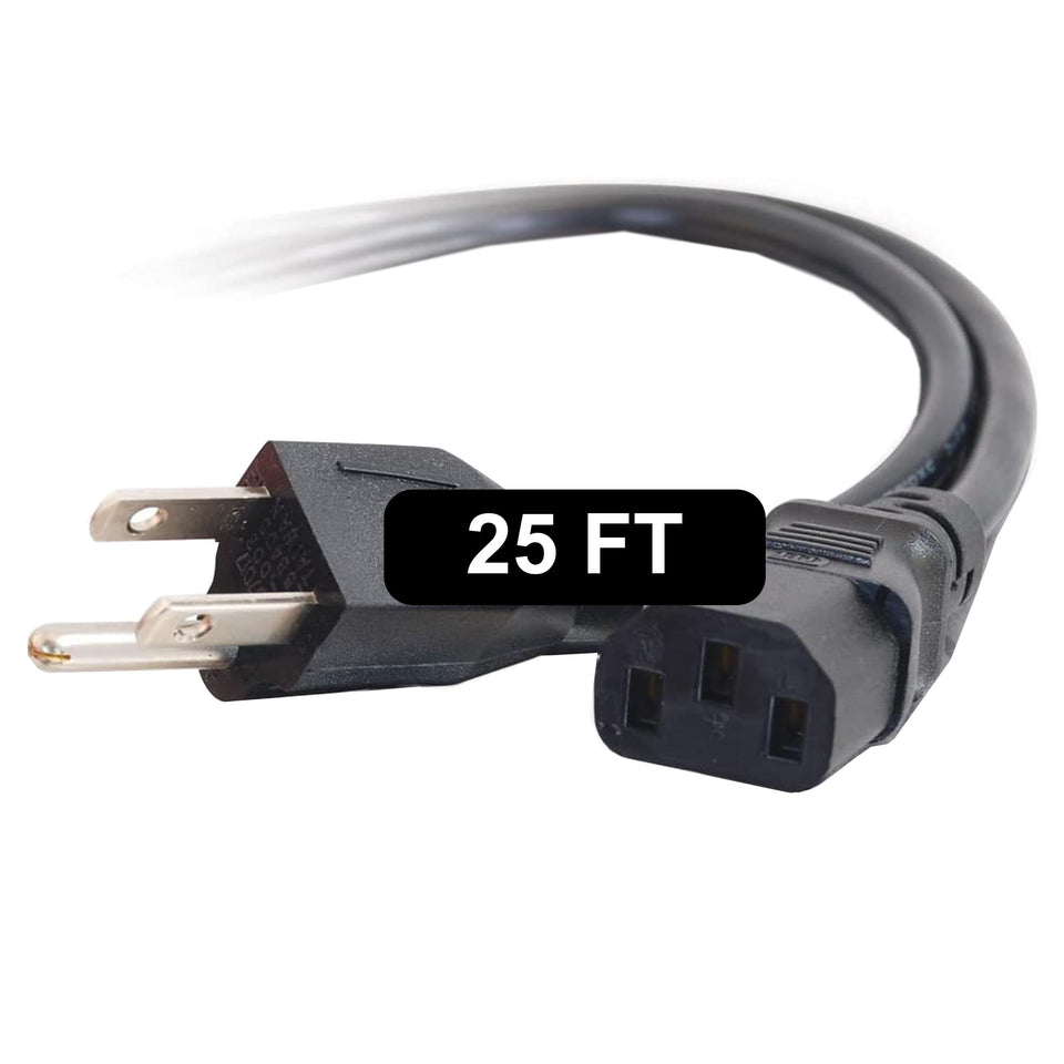 C2G 25 ft shielded power cord for reliable device power supply