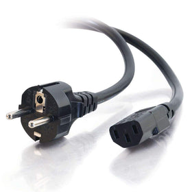C2G front view showing CEE7 plug and IEC C13 for reliable connection