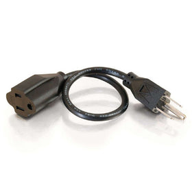 C2G front view of 3ft extension cord showing compact packaging and benefits