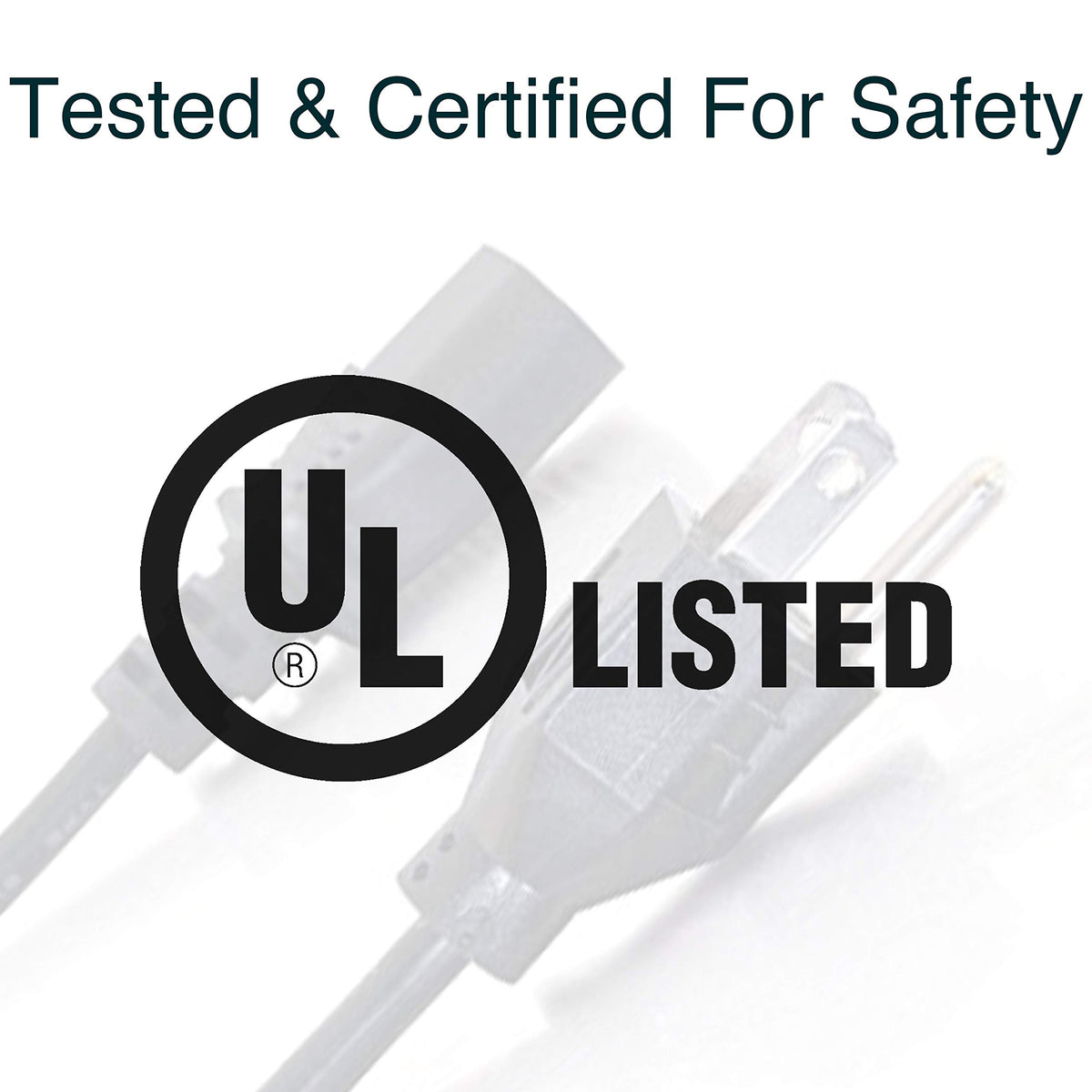 C2G power cable suitable for TV, printer, and laptop setups