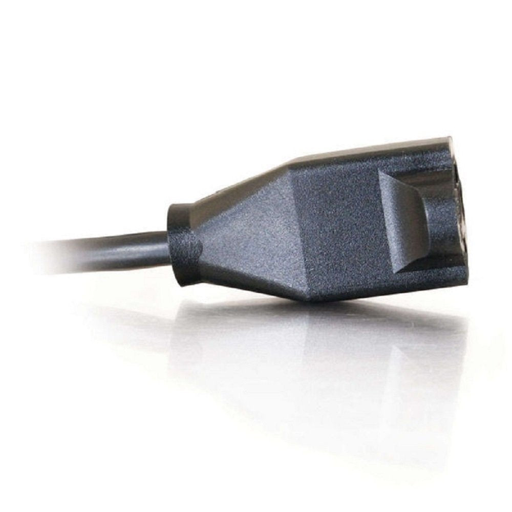 C2G cord beside large adapter showing scale and benefit of moving transformer away