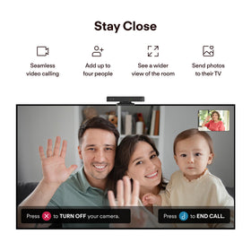 Caavo JubileeTV drop-in provides discreet one-way video and audio checks.