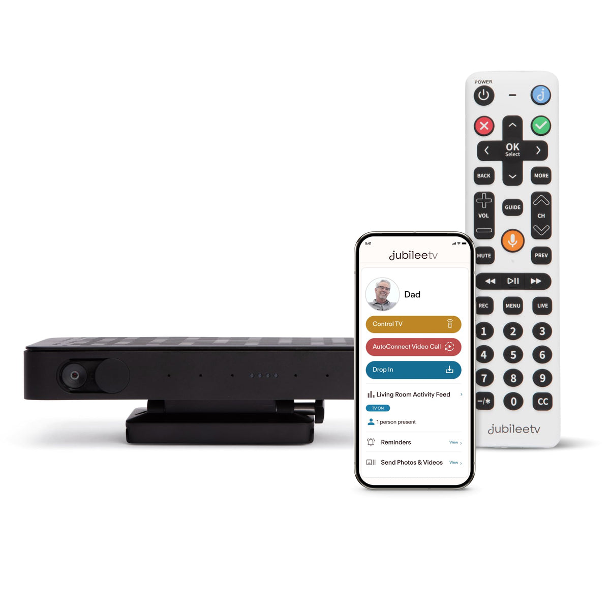 Caavo JubileeTV remote app lets seniors easily control the TV from a smartphone.