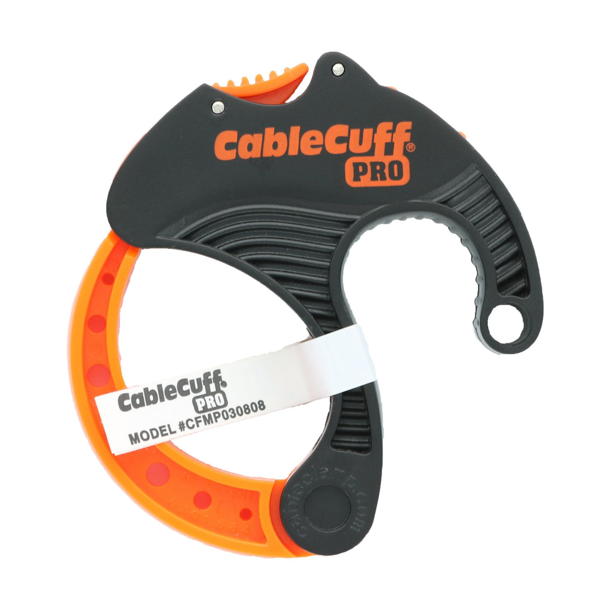 Cable Cuff brand fastening laptop and charger cords for neat desk