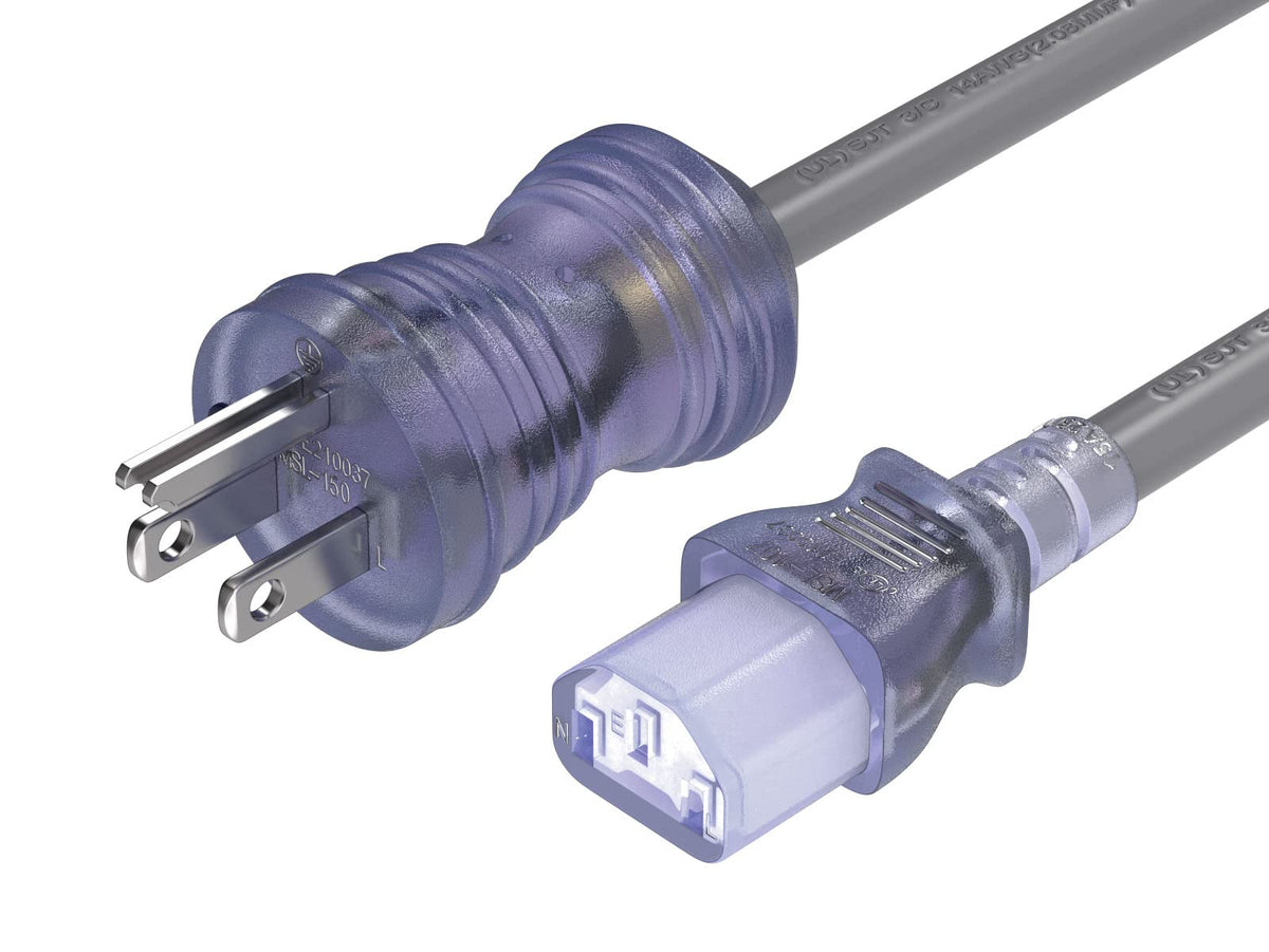 Cable Leader 15ft cord with NEMA 5-15P to IEC320 C13 for reliable hospital-grade power.