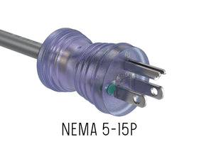 Cable Leader computer and monitor power cord enabling safe device operation.