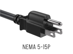 Cable Leader heavy-duty 14AWG cord closeup with NEMA plug ensures safe, steady power delivery.