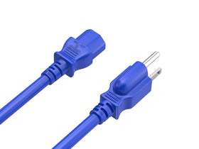 NEMA 5-15P blue plug on Cable Leader power cord for North American outlets.