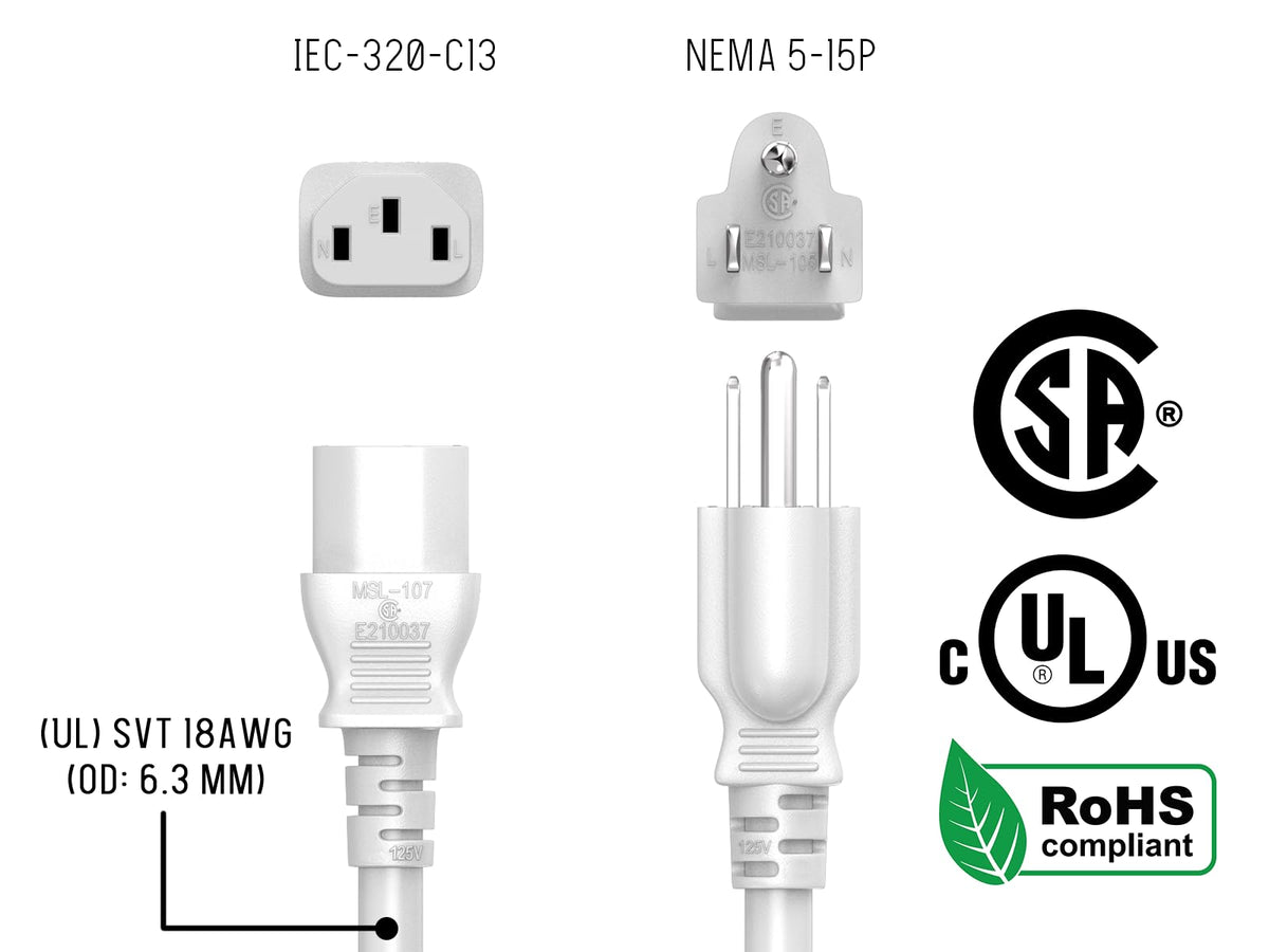 Cable Leader RoHS and REACH compliant power cord
