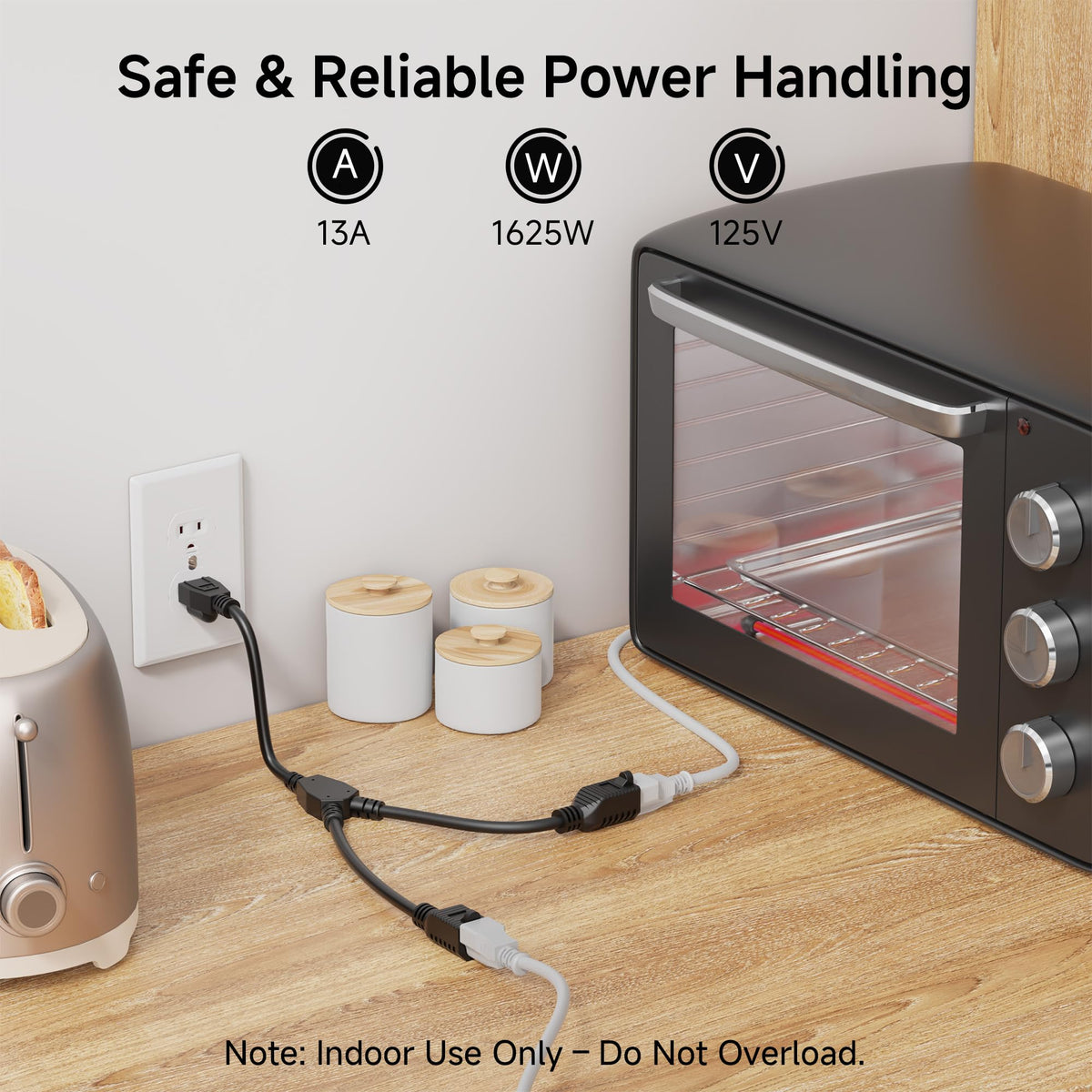 Cable Matters 2-pack provides spare outlets for quick reconfiguration.