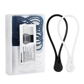 Cable Matters 20-pack silicone magnetic ties in black and white for tidy cables and reduced clutter