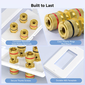 Cable Matters mounting screws included for quick, secure installation near your speakers.