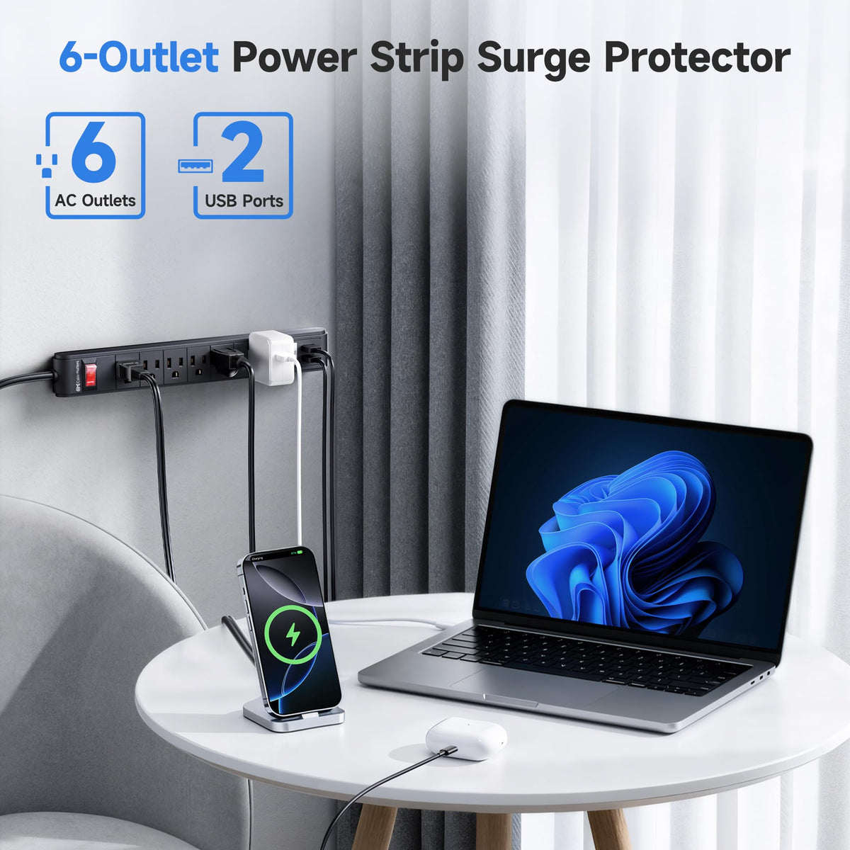 Cable Matters close-up of dual USB-A ports enabling convenient device charging without adapters