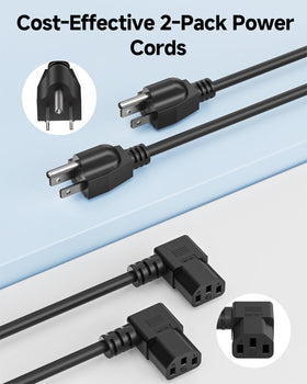 Cable Matters black 16 AWG cord designed for durability and reliable daily use.