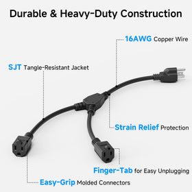 Cable Matters durable construction with 13A rating for home and office use.
