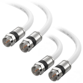 Cable Matters front F-type connector showing secure connection benefit