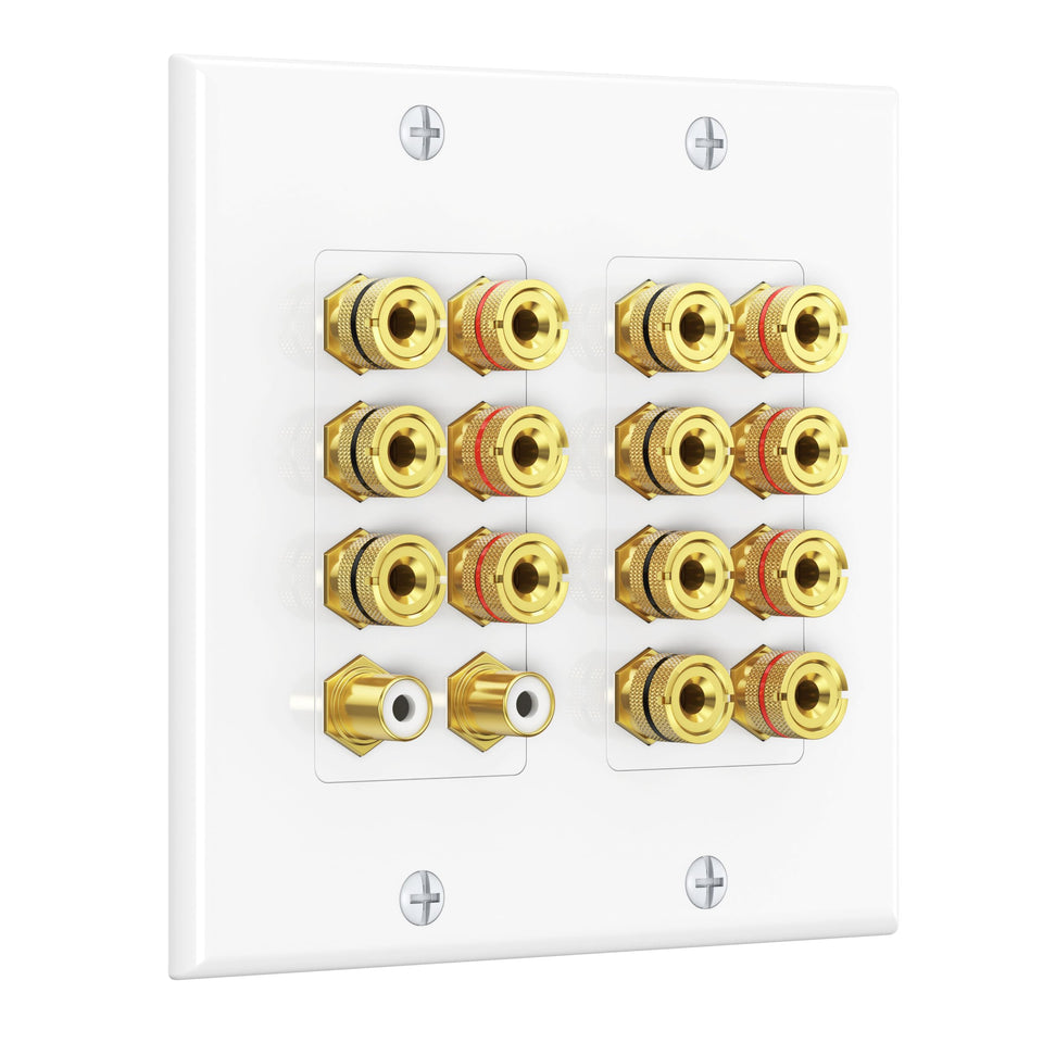 Cable Matters front faceplate showing clean 7.2 speaker layout and tidy finish