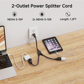 Cable Matters heavy-duty 16 AWG cable handles large adapters with ease.